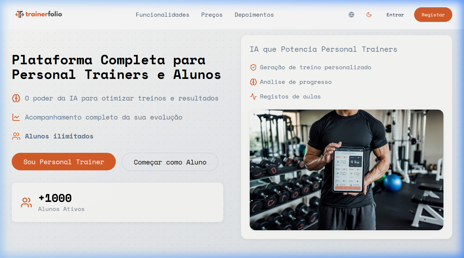 Trainerfolio screenshot